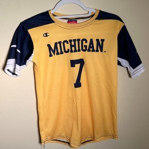 Boys Size Small University of Michigan Jersey T Shirt